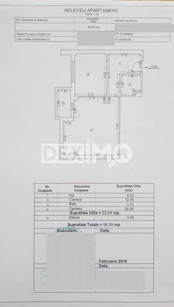 Apartament 2 camere - Zona Compozitori - Etaj 1 - Optional Loc De Parcare