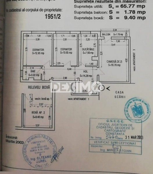 Apartament 3 Camere - Tomis Nord - Parter - Centrala Pe Gaze - Boxa