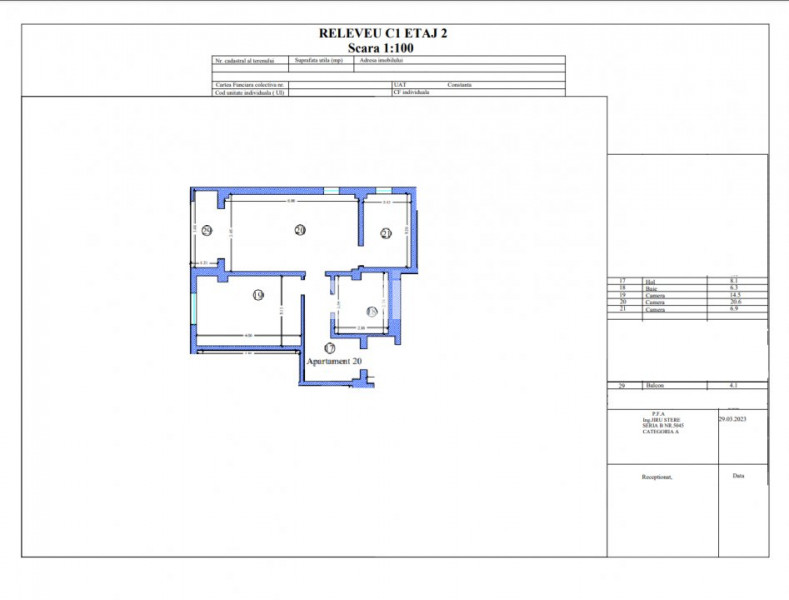 Apartament 2 Camere - Zona Boreal - Bloc Nou - Etaj 2 - La Cheie