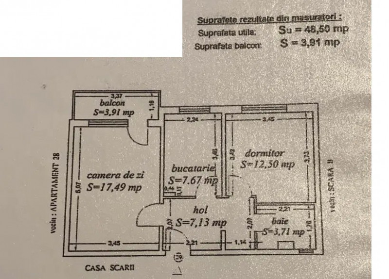CASA DE CULTURA - APARTAMENT CU 2 CAMERE CENTRALA GAZE
