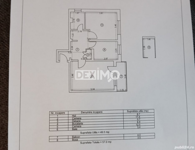 Apartament 2 Camere - Zona Km 4-5 - Etaj Intermediar - Boxa - Gaze La Usa