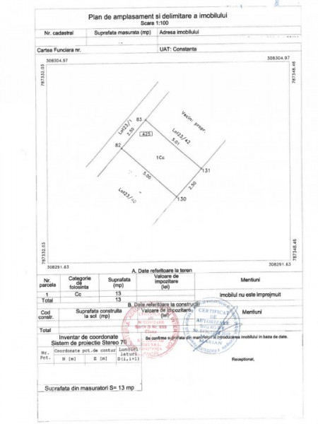 Garsoniera - Tomis Plus - Parter Inalt - Loc De Parcare Si Boxa