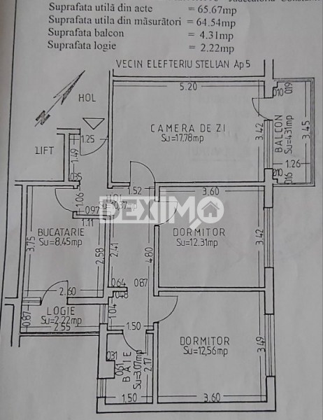 Apartament 3 Camere Decomandate - Zona Tomis III - Gaze - Etaj 2