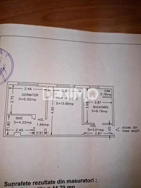 Apartament 2 Camere - Inel I - Galeriile Soveja - Parter - Centrala Pe Gaze