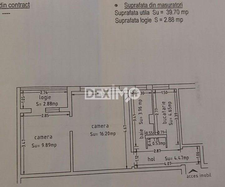 Apartament 2 Camere Semidecomandate - Zona Km 4-5 - Etaj 1
