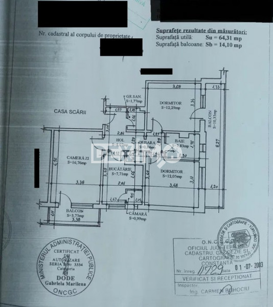Apartament Spatios 3 Camere - Poarta 6 - 2 Grupuri Sanitare-Centrala gaze
