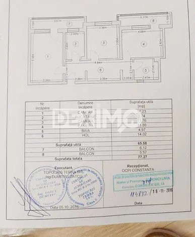 Apartament 3 Camere - Tomis Nord - Mobilat - Centrala Pe Gaze