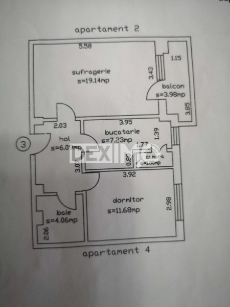 Apartament 2 Camere Decomandate - Zona Poarta 6 - Etaj 1 - Gaze Pe Scara