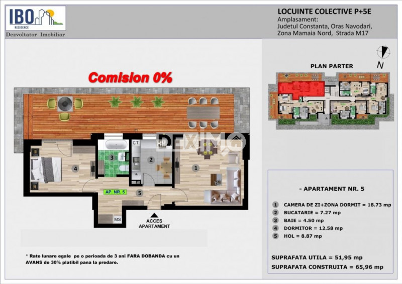 Apartament 2 Camere Decomandat - Mamaia Nord - IBO RESIDENCE - Predare 
