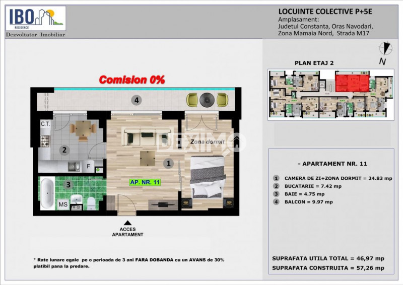 Studio - Mamaia Nord - IBO RESIDENCE - Predare 