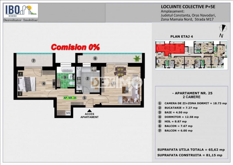 Apartament 2 Camere Decomandat - Mamaia Nord - IBO RESIDENCE - Predare 