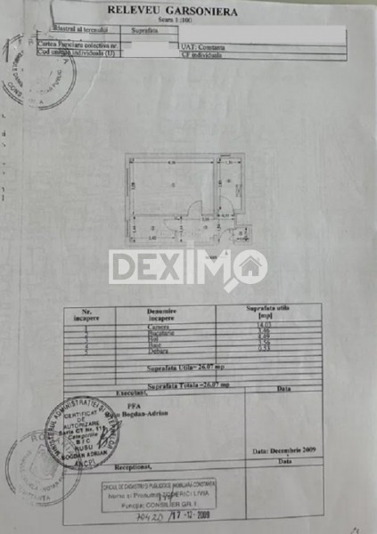 Garsoniera Decomandata - Poarta 6 - Parter - Mobilata Complet