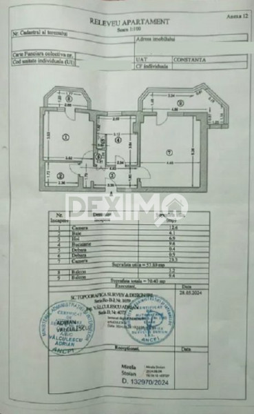 FAR-Apartament 2 Camere 70 Mp  - Etaj Intermediar - Centrala Pe Gaze