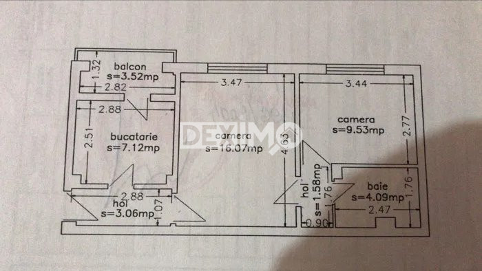 Apartament 2 Camere - Tomis Nord - Tulcei - Etaj 2 - Gaze La Usa