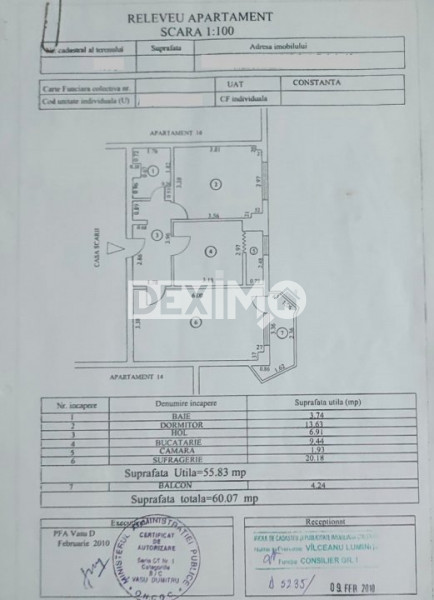 Apartament 2 Camere - Faleza Nord - Vedere Panoramica La Mare