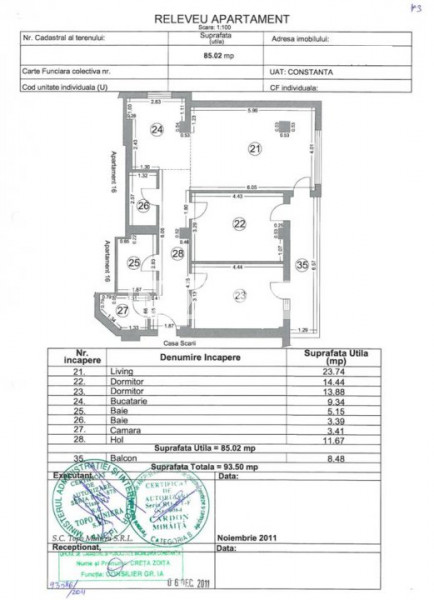 Apartament 3 Camere - Mamaia Nord - Summerland - Mobilat Complet