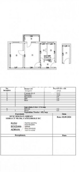 Apartament 2 Camere - Km 4-5  - Etaj 2  - Gaze La Usa - Boxa