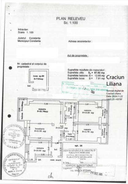 Apartament 4 Camere - Stadion - Etaj 1 - Mobilat Complet - Boxa