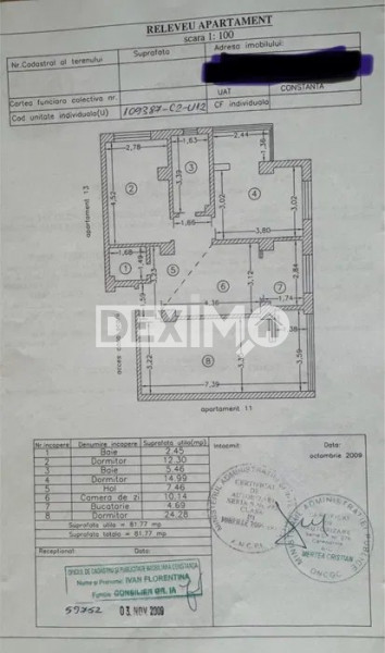 Apartament 3 Camere - Zona Eden - Bloc Nou - Etaj 3 - Loc Parcare Alocat
