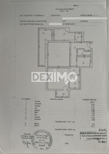 TOMIS NORD-BOEMA APARTAMENT CU 2 CAMERE MOBILAT 89 MP BLOC 2009