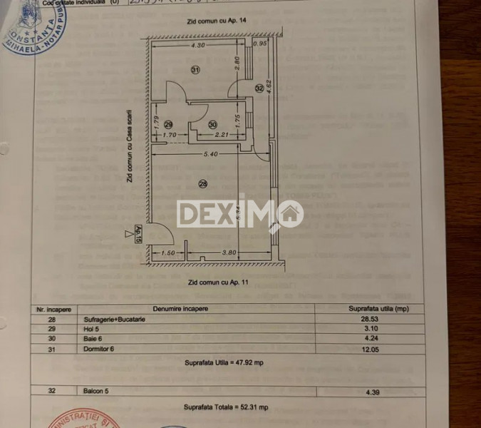 Apartament 2 Camere - Tomis Plus - Etaj 2 - Mobilat Complet - Boxa