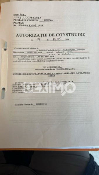 Teren 456 Mp - Lumina - Autorizatie De Construire