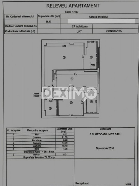 Apartament 3 Camere - Tomis Plus - Beci - Boxa - Loc Parcare