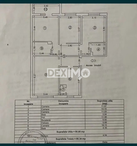 Apartament 4 Camere - Inel I - Etaj 3 - Necesita Renovare