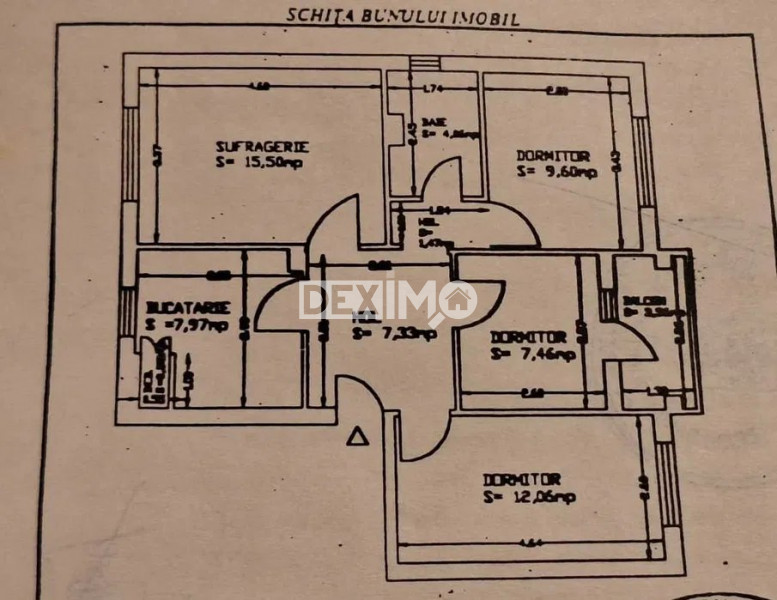 INEL II-APARTAMENT CU 4 CAMERE MOBILAT COMPLET GAZE LOC PARCARE