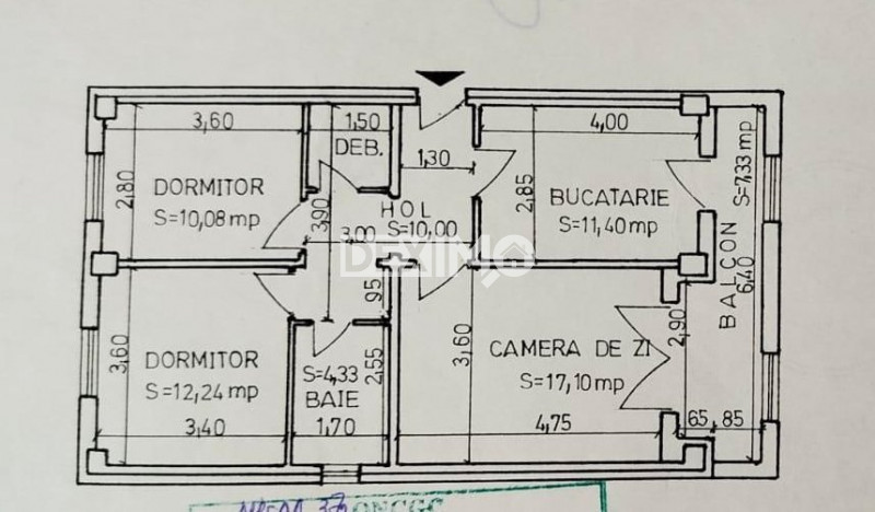 FALEZA NORD-APARTAMENT CU 3 CAMERE DECOMANDATE CENTRALA GAZE
