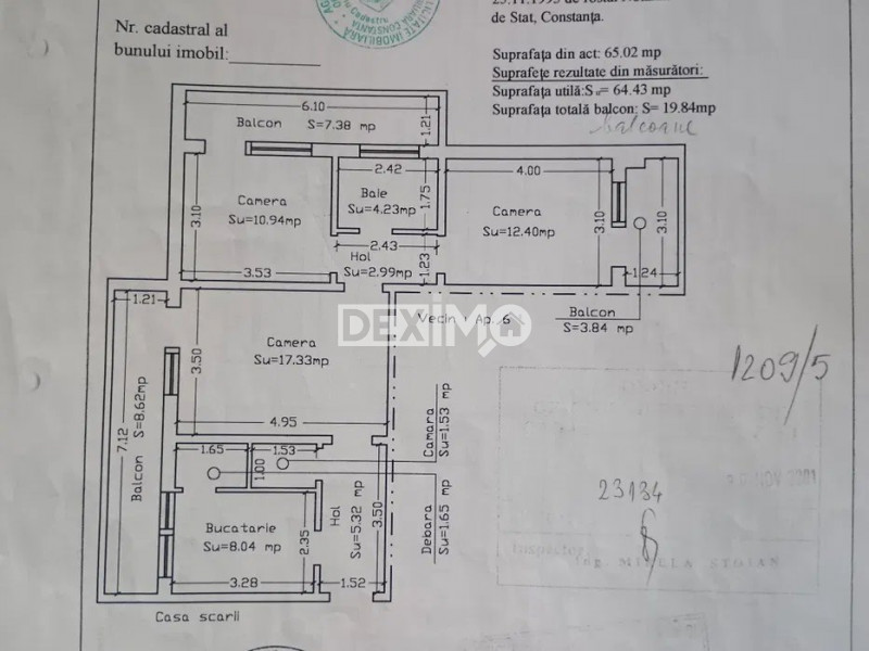 Apartament 3 Camere - Centru - Ferdinand - Etaj 1 - Centrala Gaze