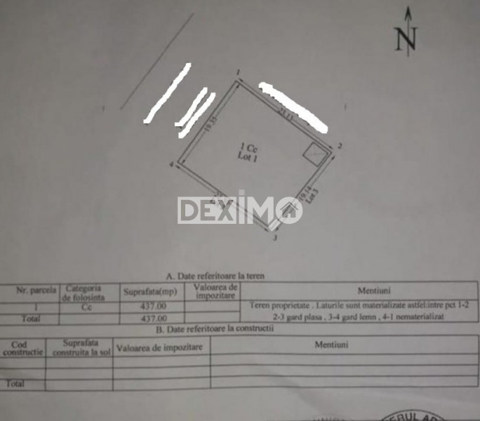 OPORTUNITATE – TEREN DE VANZARE ZONA ANDA - DESCHIDERE DUBLA SI PROIECT 437 MP