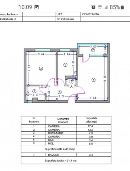 TOMIS NORD-ROVERE- APARTAMENT CU 2 CAMERE DECOMANDAT MOBILAT
