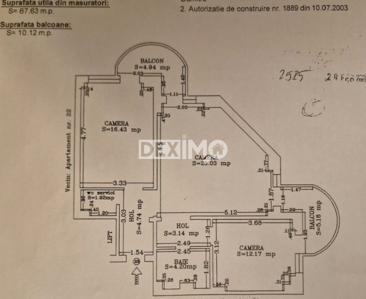 BALADA-APARTAMENT CU 3 CAMERE CENTRALA GAZE MOBILAT