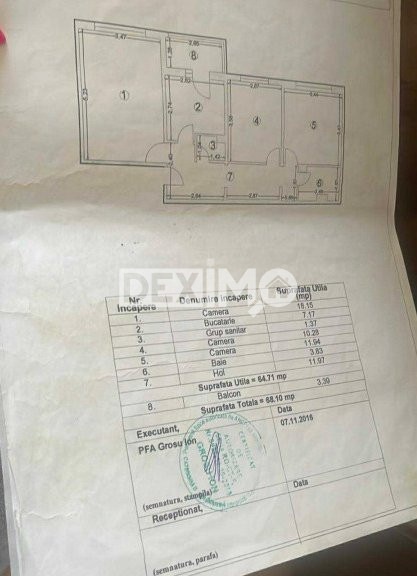 DACIA-APARTAMENT CU 3 CAMERE 2 BAI GAZE LA USA