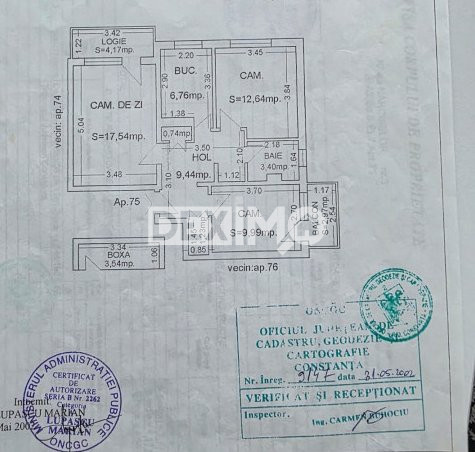 KM 4-5 APARTAMENT MOBILAT CU 3 CAMERE 2 BALCOANE BOXA