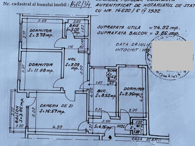 SAT VACANTA-APARTAMENT CU 4 CAMERE ETAJ 3