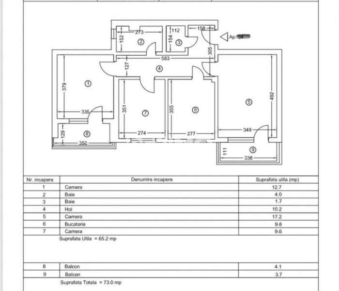 Apartament 3 Camere - Centrala Gaze - Faleza Nord