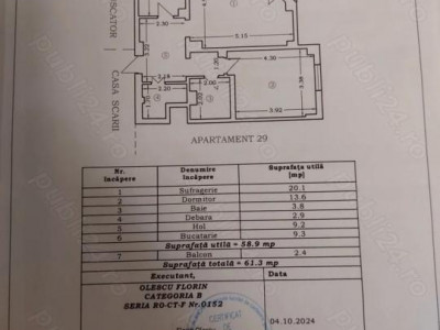 ULTRACENTRAL! APARTAMENT CU 2 CAMERE 61 MP GAZE