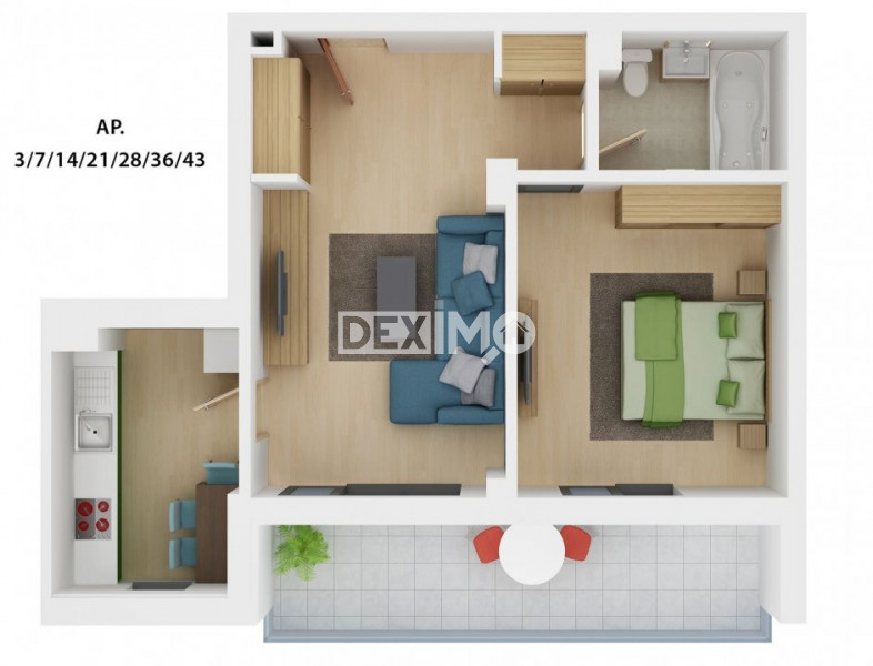 Apartament 2 Camere - Zona Mamaia Nord - Etaj 1 - Mobilat/Utilat Complet