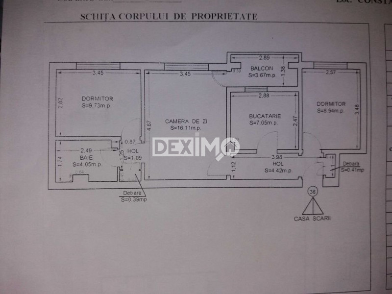 Apartament 3 Camere - Zona CET - Izolat - Gaze Pe Scara