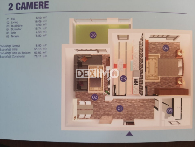 Tomis Nord - Carrefour - apartament 2 camere la cheie - comision 0