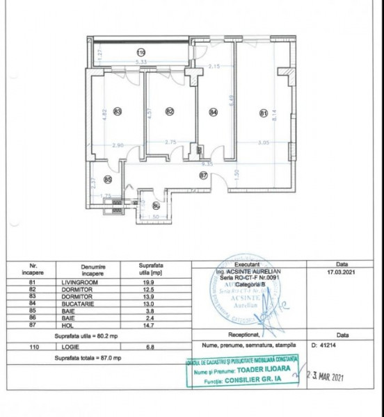 Apartament 3 Camere - Zona Tomis Nord- Gaze
