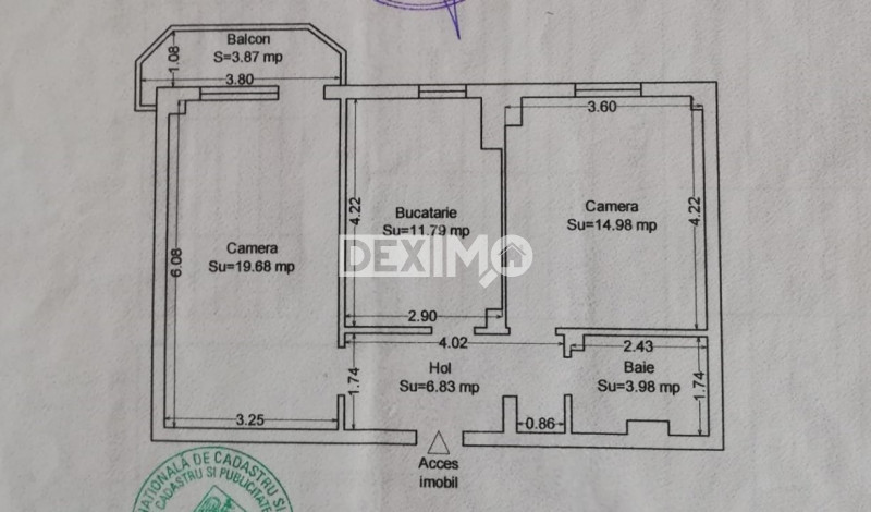 GARA - Apartament 2 Camere decomandate 61 MP centrala gaze