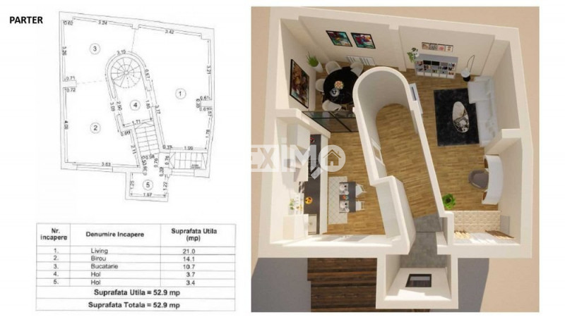 Vila D+P+1E+M - Zona Tomis II - La Alb