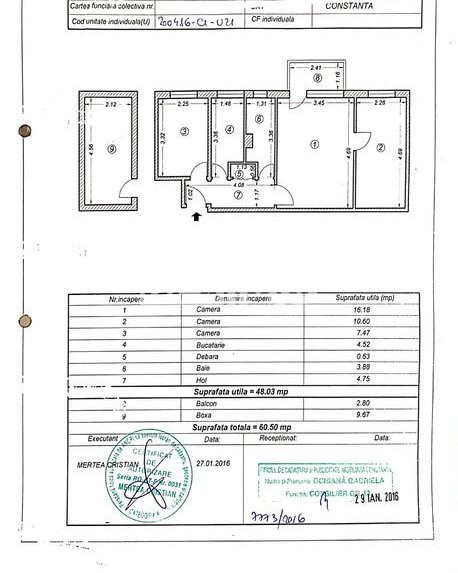 Apartament 3 Camere - KM 4-5 - Boxa de 10MP - Gaze La Usa